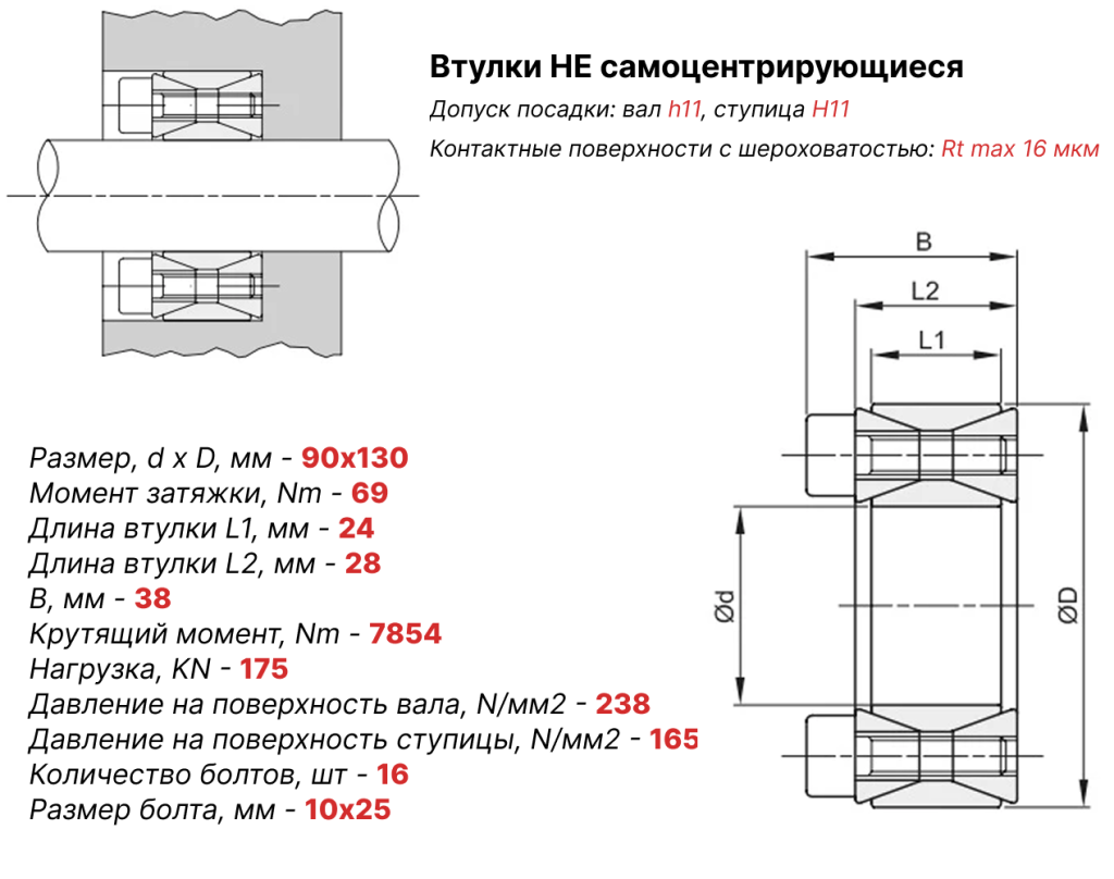 Чертеж втулка зажимная ВК40 90х130 Чертеж втулка зажимная ВК40 90х130