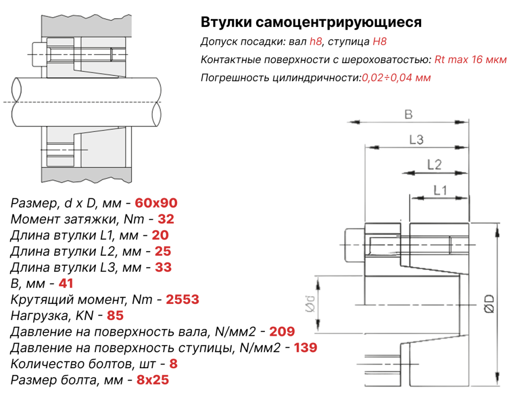 Чертеж втулка зажимная ВК13 60х90 Чертеж втулка зажимная ВК13 60х90